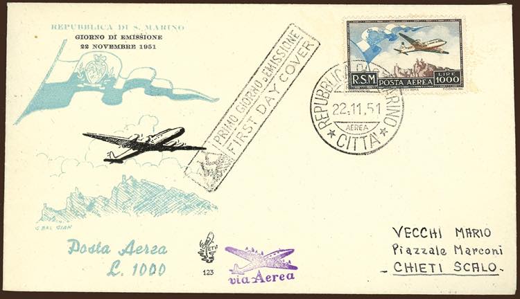San Marino - Posta Aerea - 1951 - ... 